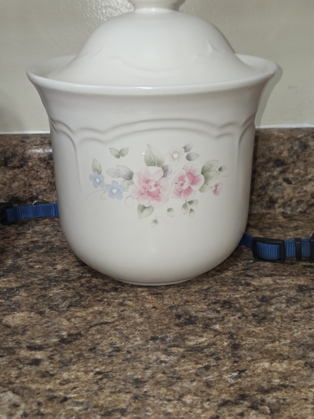 Vintage Pfaltzgraff Tea Rose 2 1/2 Qt # 507 Large Canister & Lid 9 5/8"